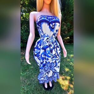 Dalia McPhee one shoulder maxi dress